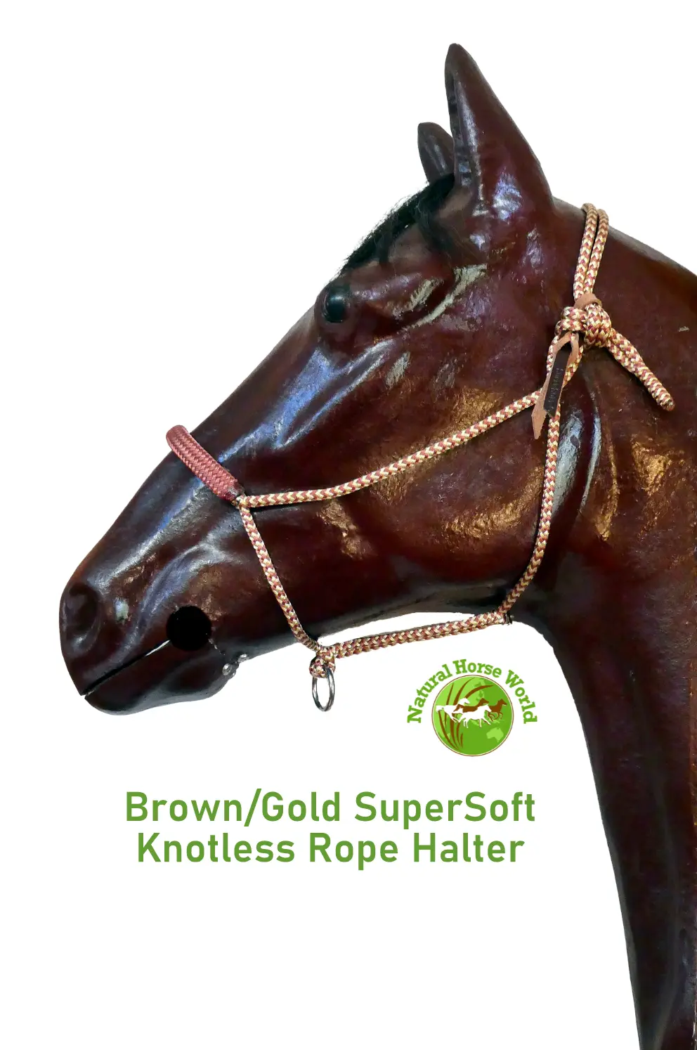 SuperSoft Knotless Rope Halter with contrasting noseband cover