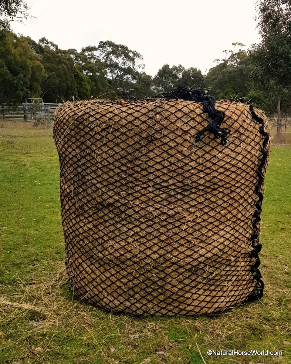Deluxe Knotless Round Bale Slowfeed Hay Net 3cm, 4cm or 6cm hole sizes