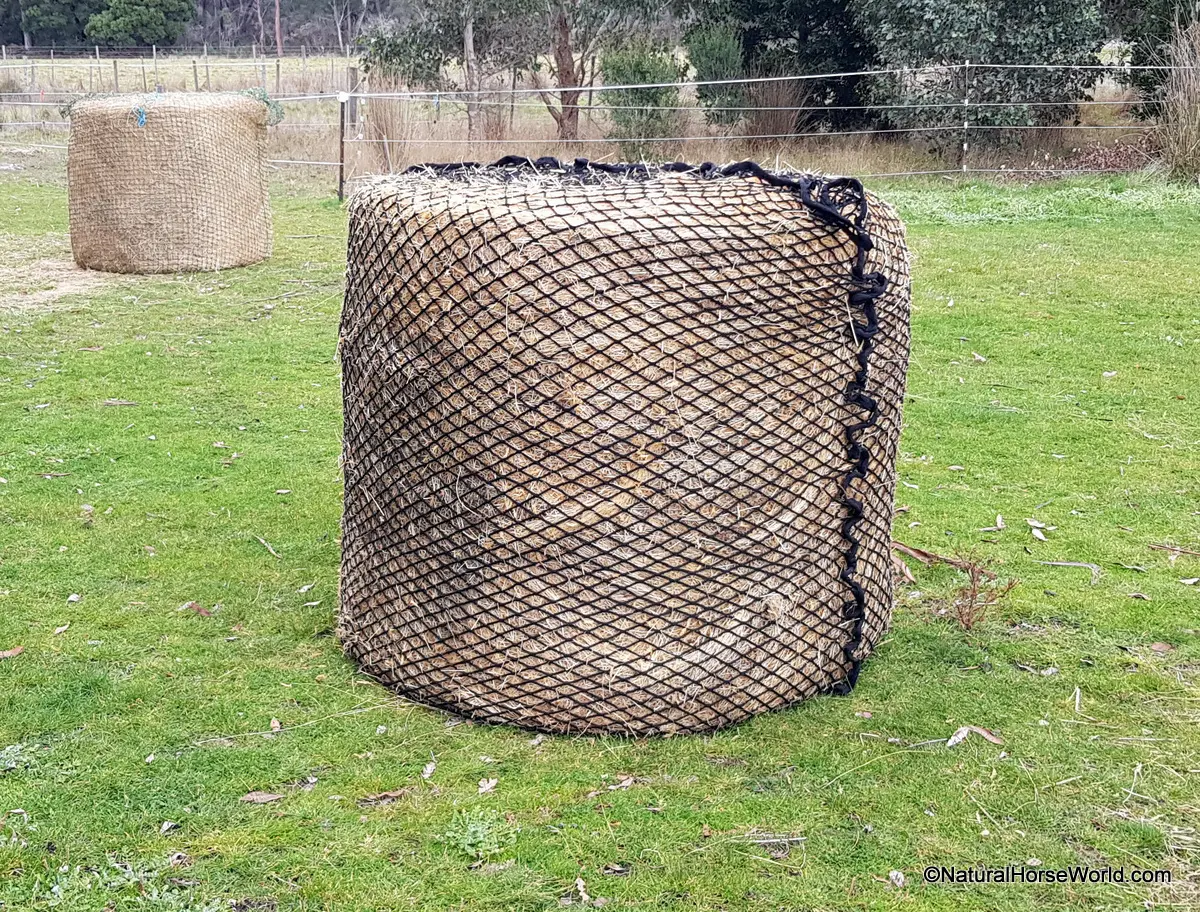 Deluxe Knotless Round Bale Slowfeed Hay Net 3cm, 4cm or 6cm hole sizes